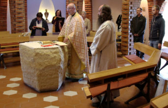 Pravoslavná liturgie v kapli Sv. Ducha