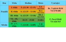 Výuka náboženství začíná v pondělí 18.9.